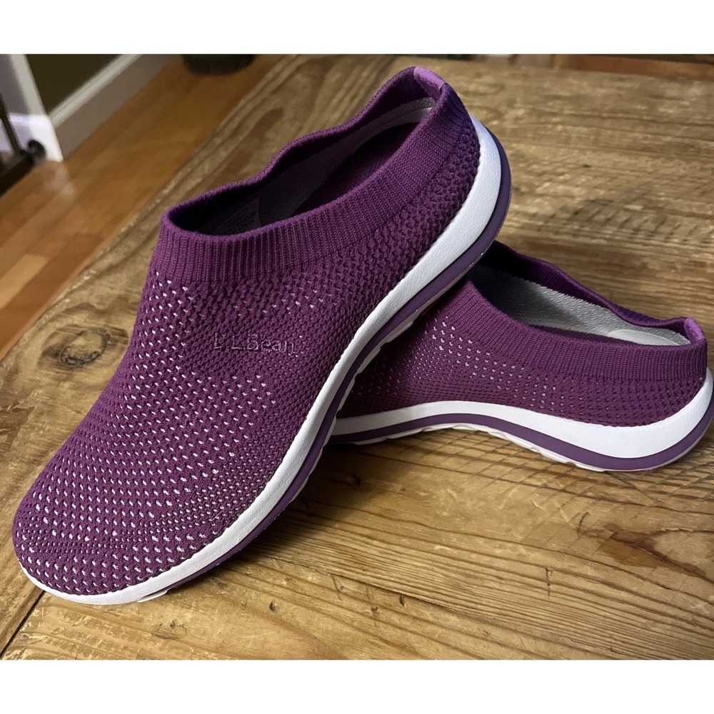 LL BEAN Summer Sneaker Mesh Clog Women's Size 7 Medium Ripe Plum